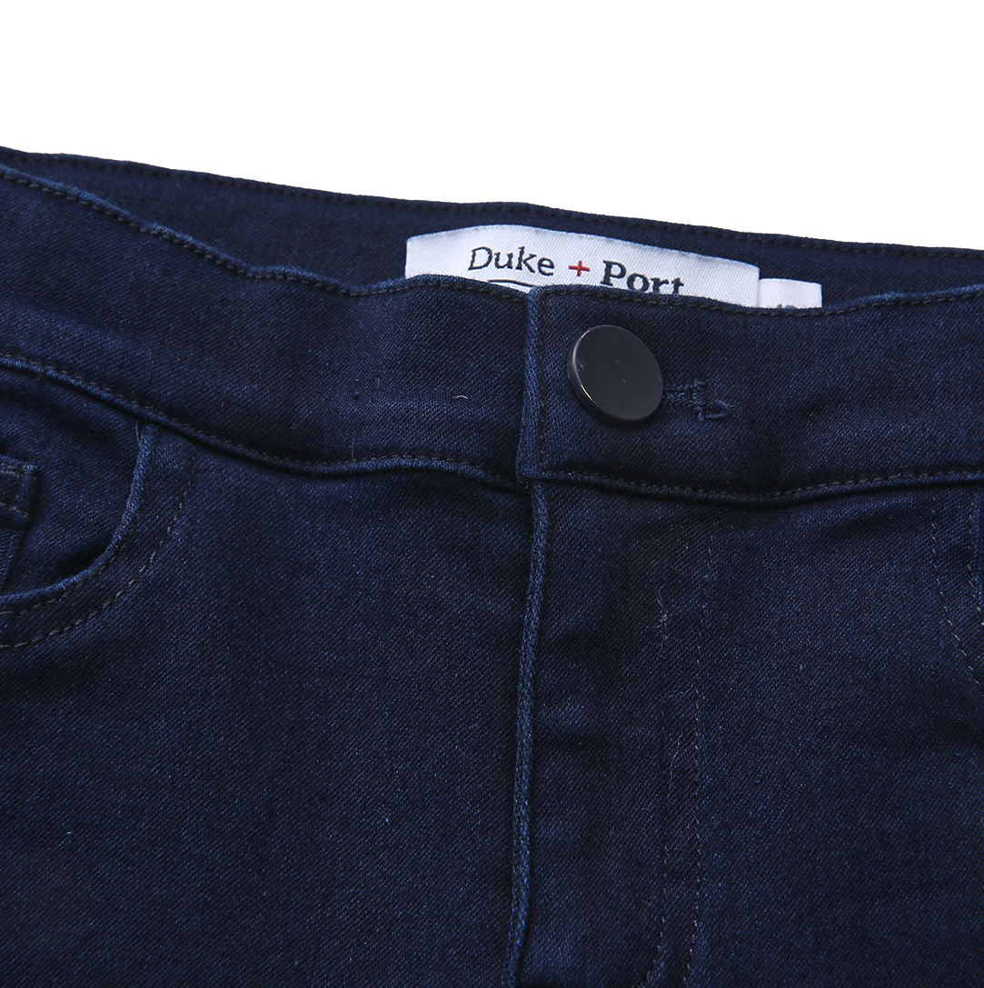DUKE AND PORT NAVY STRETCH JEAN PANTS