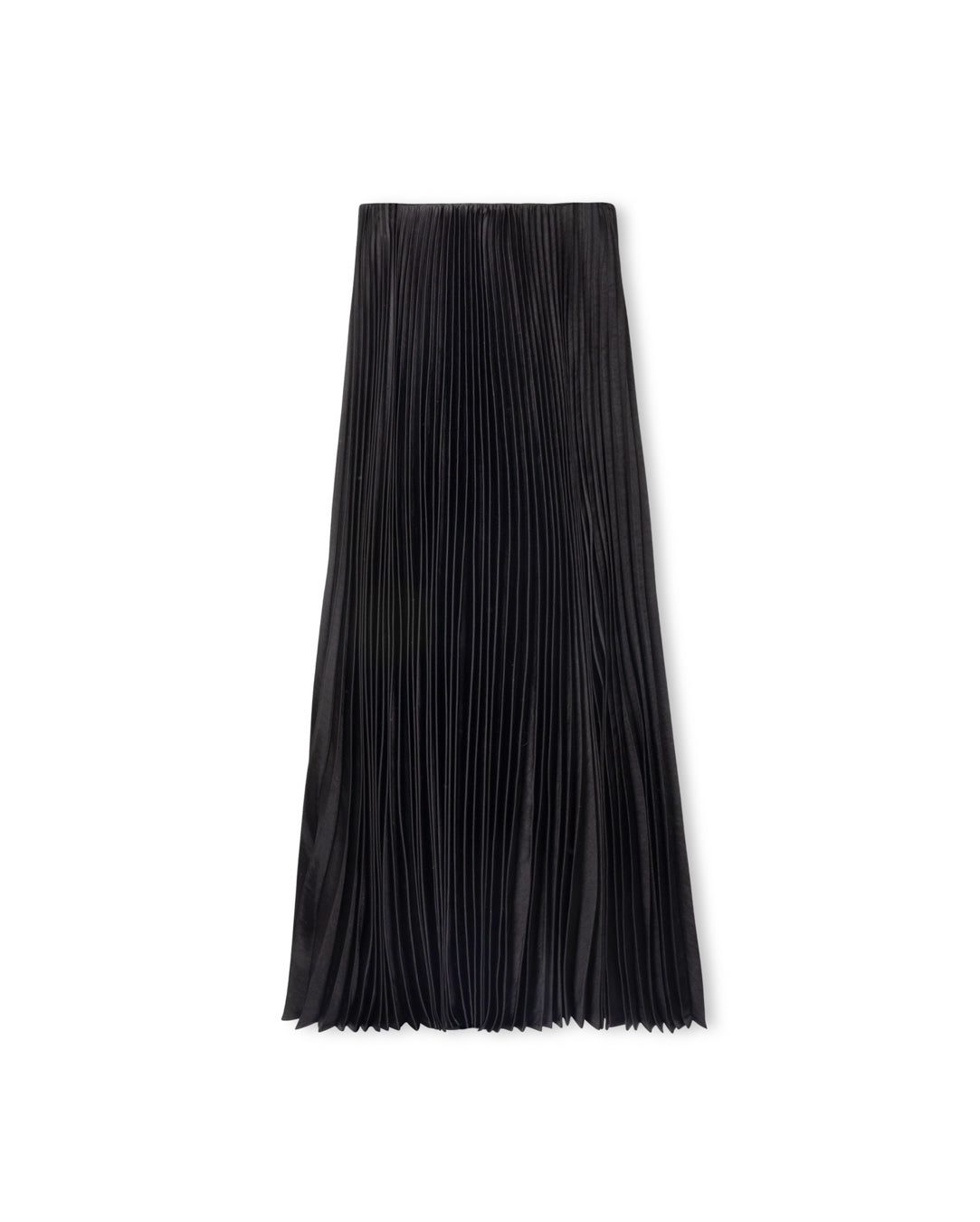 TUSTELLO BLACK TINY PLEAT MIDI SKIRT
