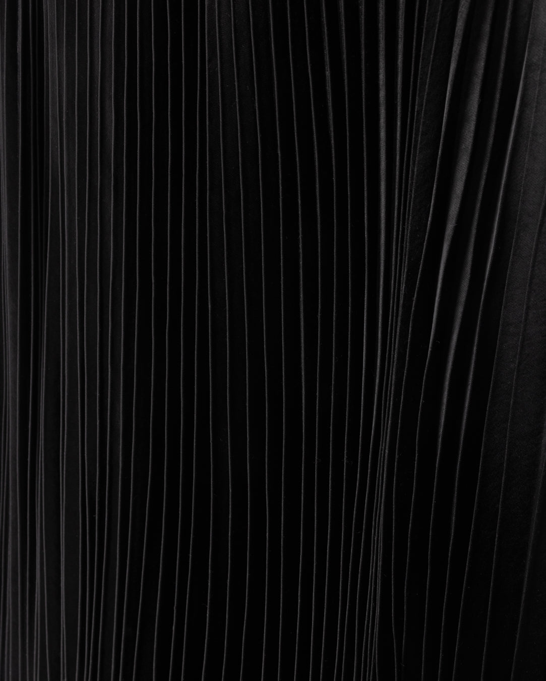 TUSTELLO BLACK TINY PLEAT MIDI SKIRT