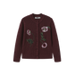 LILOU WINE POINTELLE CARDIGAN