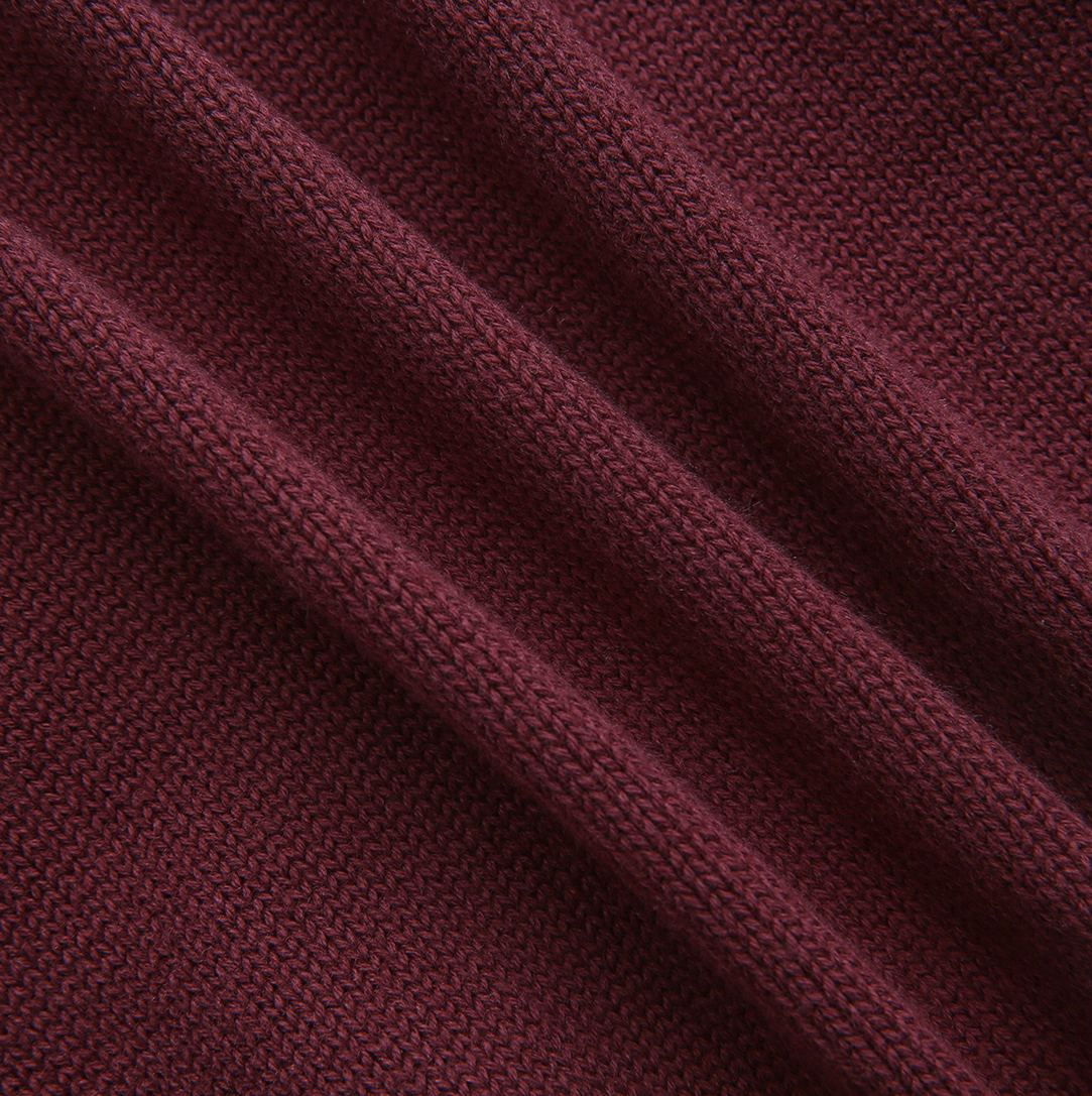 LILOU WINE POINTELLE CARDIGAN