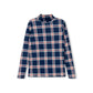 HELLO YELLOW NAVY PLAID PRINT TURTLENECK