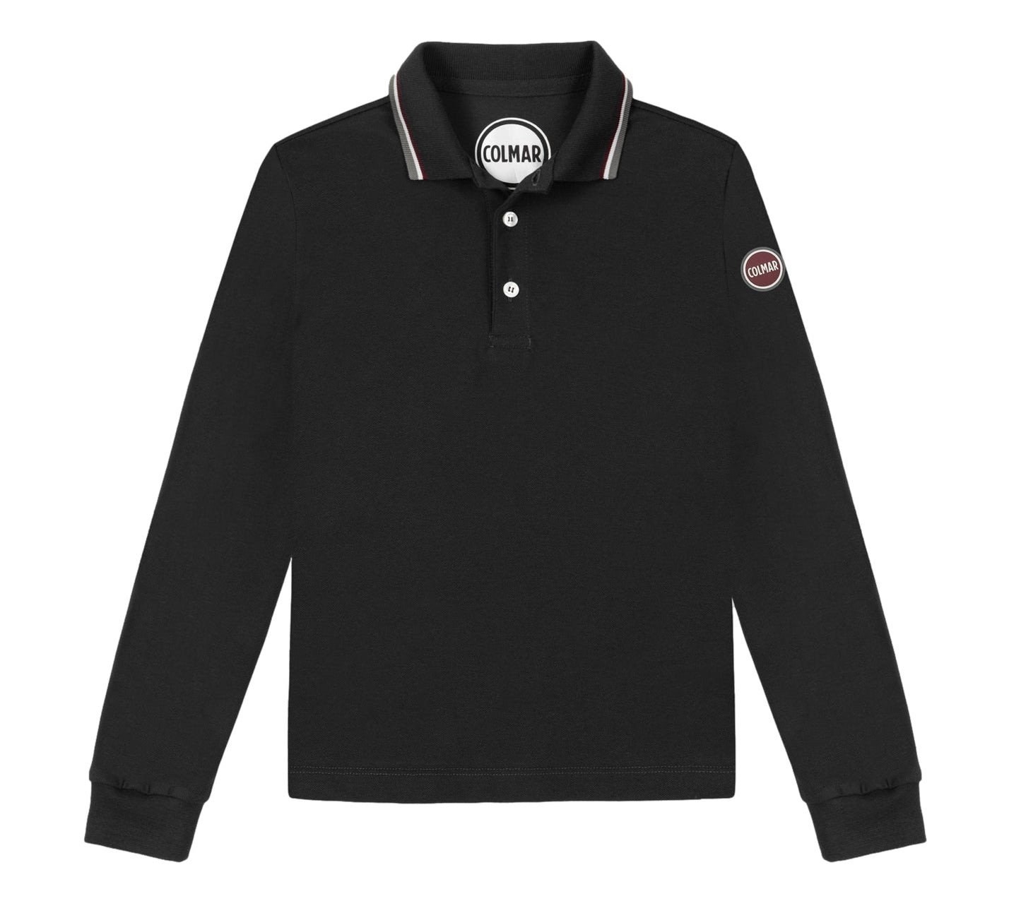 COLMAR BLACK PIQUET POLO T-SHIRT