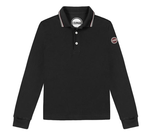 COLMAR BLACK PIQUET POLO T-SHIRT
