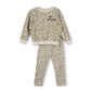 PHIL AND PHOEBE LEOPARD/NAVY WORDED SWEATSHIRT SET