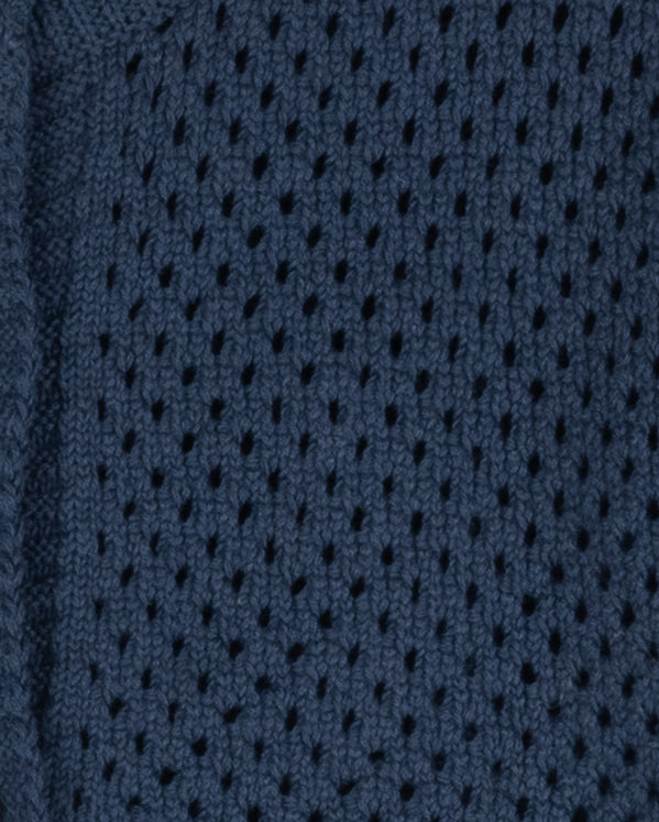 PAPILLON BLUE POINTELLE OPEN KNIT CARDIGAN