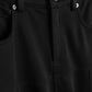 VIBE BLACK SWEATSHIRT FLYFRONT MIDI SKIRT