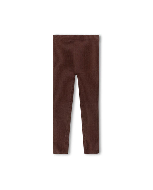 ONE CHILD BROWN KNIT LEGGING