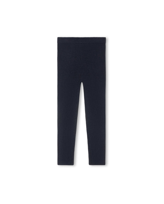 ONE CHILD NAVY KNIT LEGGING