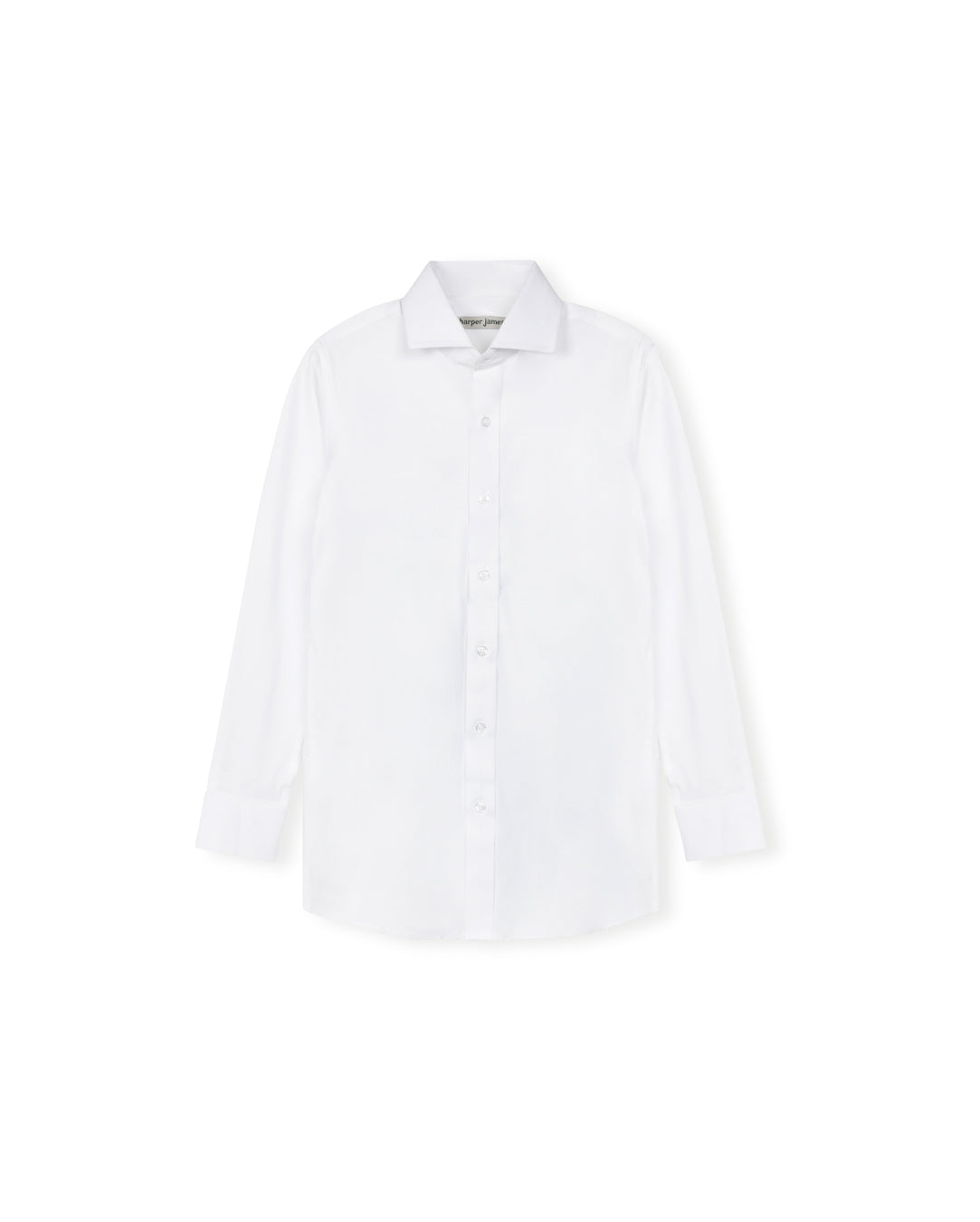 HARPER JAMES WHITE STRETCH BUTTON DOWN SHIRT