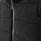 HELLO YELLOW BLACK PUFFER KNIT SLEEVE JACKET
