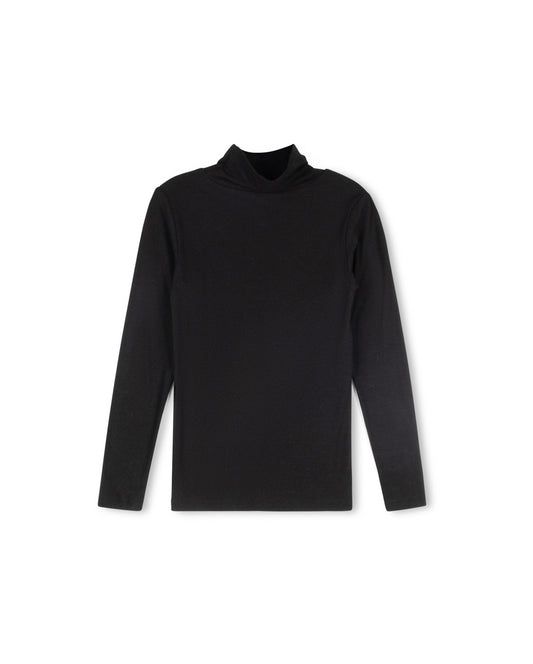 ONE CHILD BLACK KNIT MOCKNECK SWEATER