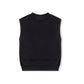 VIBE BLACK SWEATSHIRT SLIT VEST