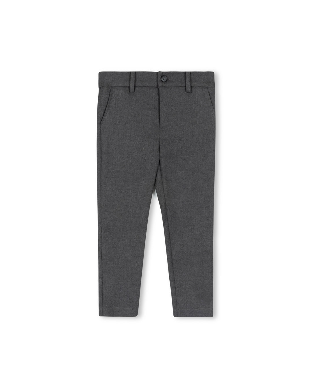 HARPER JAMES CHARCOAL WOOL SLIM PANTS