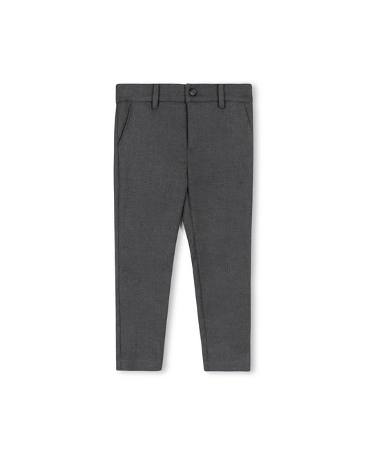 HARPER JAMES CHARCOAL WOOL SLIM PANTS