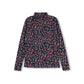 VIBE NAVY LEOPARD PRINT MOCKNECK