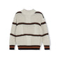 HARPER JAMES OATMEAL SQUARE CABLE KNIT SWEATER