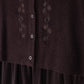 LILOU PLUM EMBROIDERED CARDIGAN MAXI DRESS SET