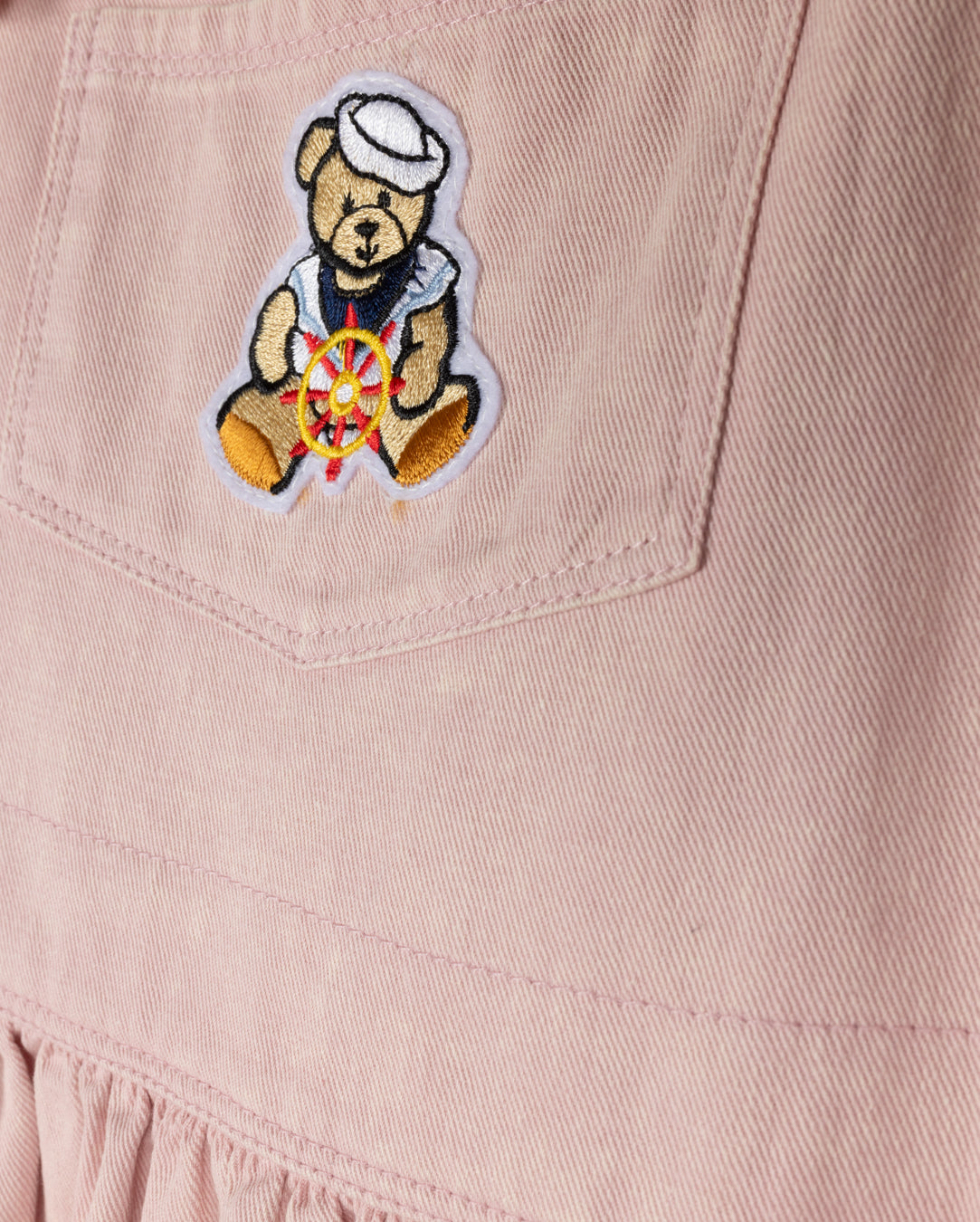 PHIL AND PHOEBE PINK TEDDY BEAR PATCH JUMPER