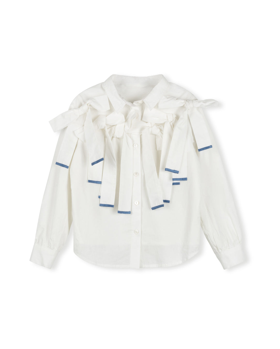 PAPILLON WHITE BOW APPLIQUE SHIRT