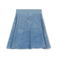 CABANA LIGHT BLUE MINERAL WASH A-LINE SKIRT