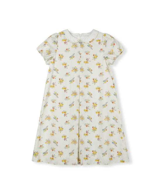 LILOU FLORAL PETERPAN COLLARED DRESS