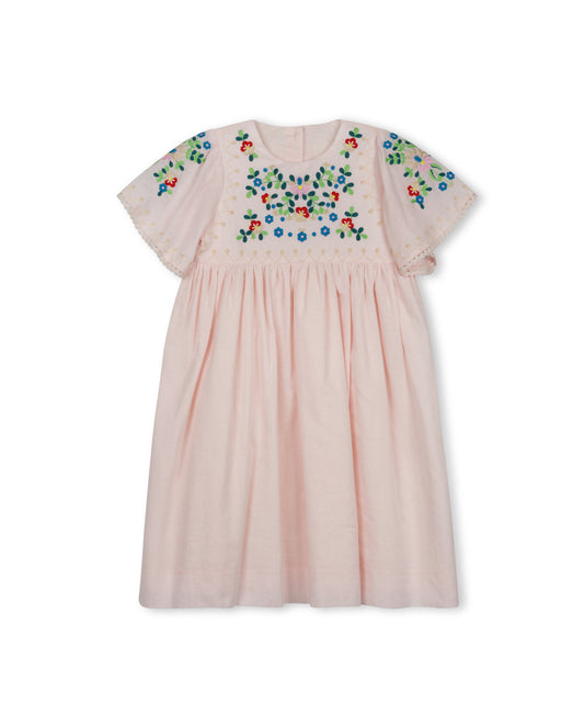 LILOU PINK HIGH WAISTED DRESS