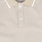DUKE + PORT TAUPE PINSTRIPE PLACKET SS POLO [FINAL SALE]