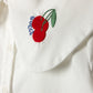 PAPILLON WHITE EMBROIDERED CHERRY BLOUSE