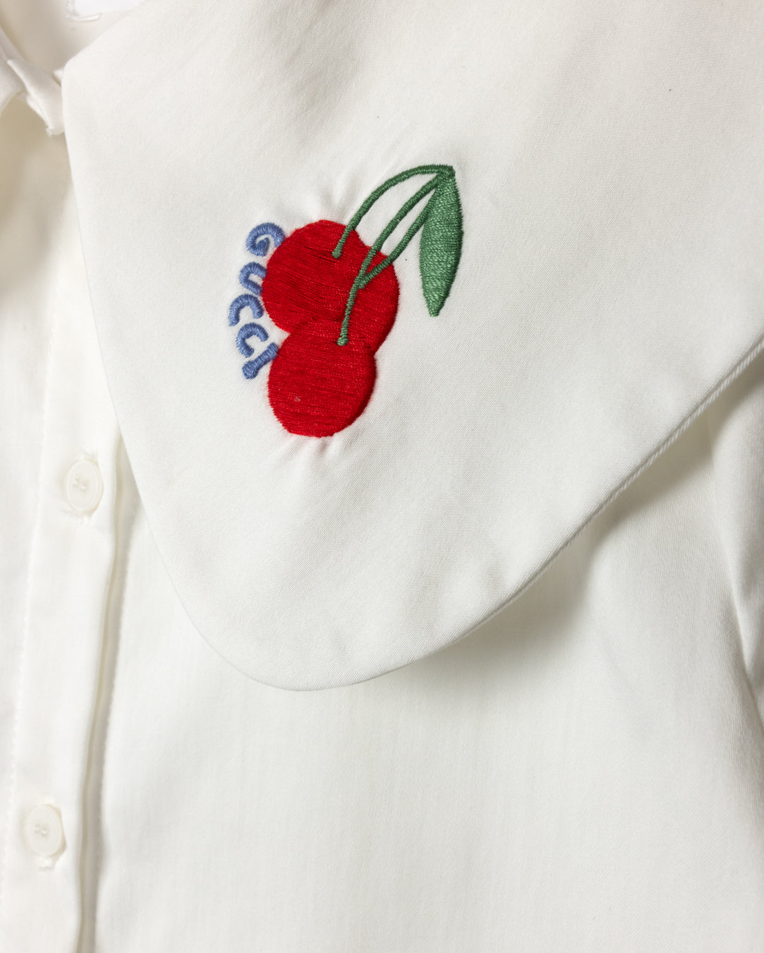 PAPILLON WHITE EMBROIDERED CHERRY BLOUSE