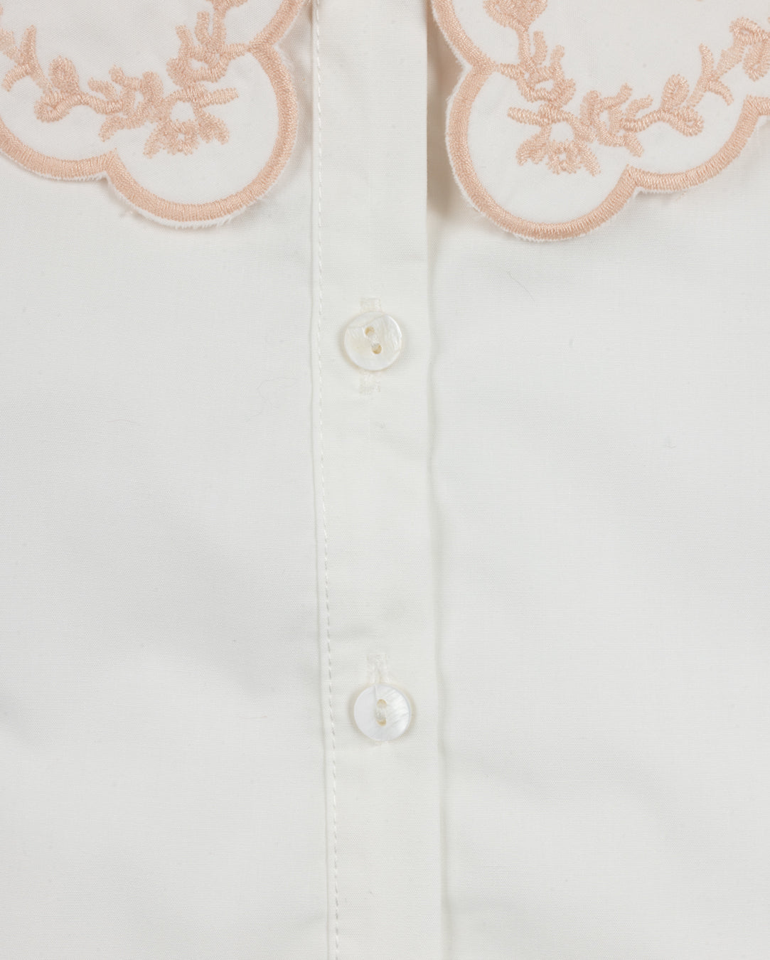 PAPILLON WHITE EMBROIDERED COLLARED BLOUSE [FINAL SALE] – Luibelle