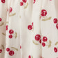 PAPILLON IVORY CHERRY PRINT SKIRT