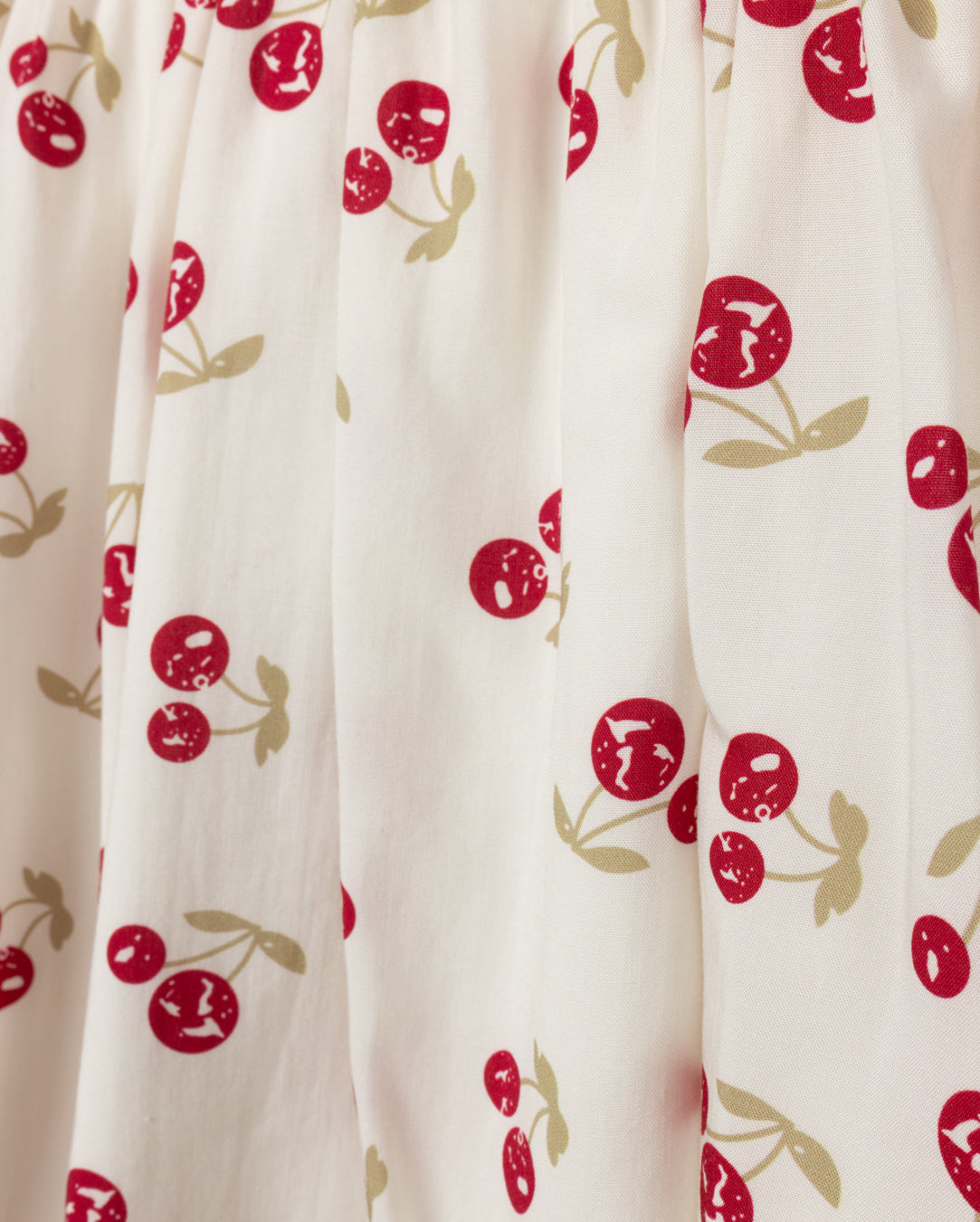 PAPILLON IVORY CHERRY PRINT SKIRT