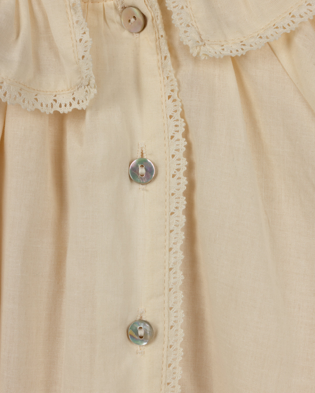 PAPILLON CREAM TRIM DETAILED BLOUSE