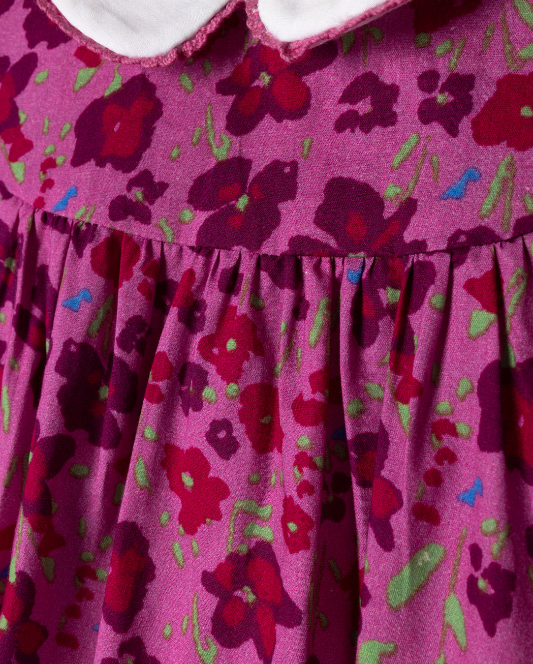 PAPILLON FUCHSIA PINK FLORAL COLLAR ROMPER