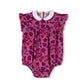 PAPILLON FUCHSIA PINK FLORAL COLLAR ROMPER