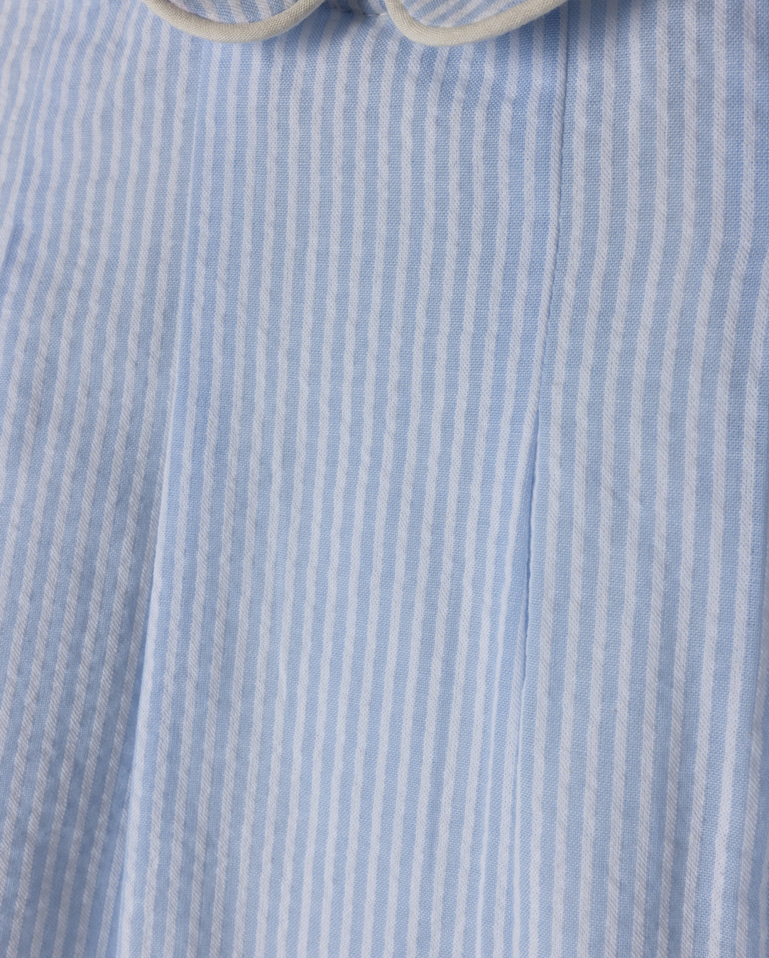 ONE CHILD BLUE/WHITE STRIPE COLLAR ROMPER