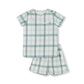 ONE CHILD GREEN PLAID SHORTS SET