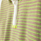 VIBE LIME STRIPE COLLARED T-SHIRT
