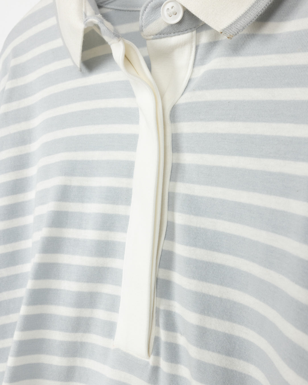 VIBE LIGHT BLUE STRIPE COLLARED T-SHIRT