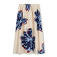MALLORY AND MERLOT CREAM LINEN SCRIBBLE FLORAL SKIRT