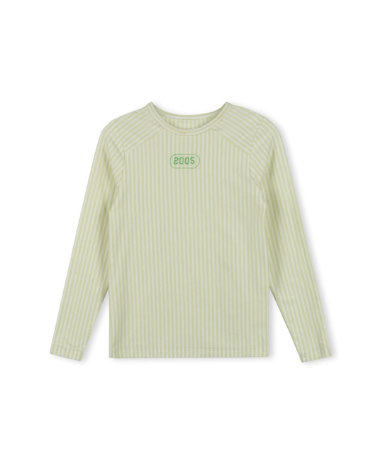 VIBE GREEN PINSTRIPED DATE T-SHIRT