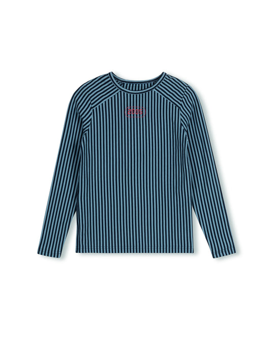 VIBE BLUE PINSTRIPED DATE T-SHIRT