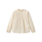 FRENCH HERITAGE CREAM RUFFLE NECK BLOUSE
