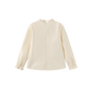 FRENCH HERITAGE CREAM RUFFLE NECK BLOUSE