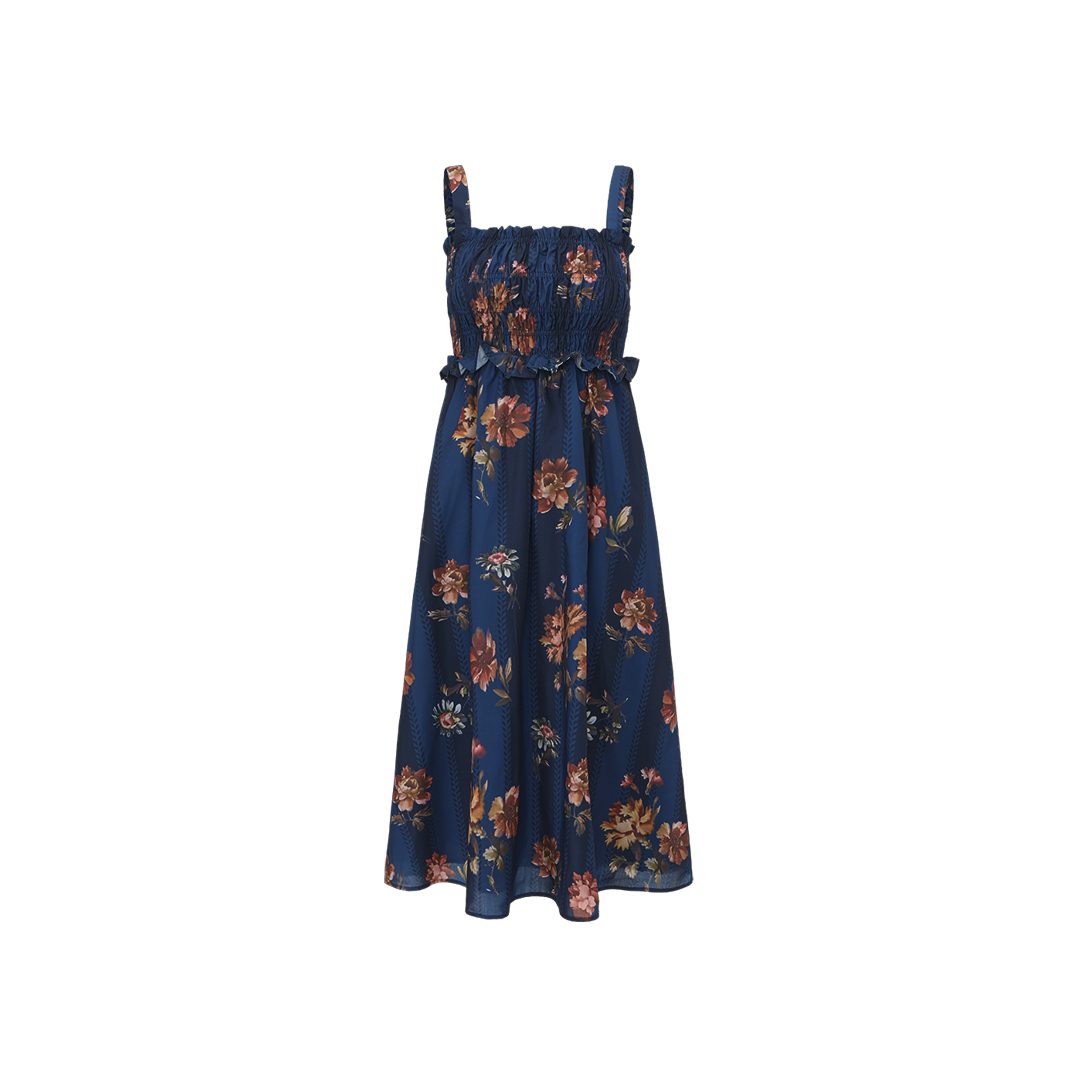 MINIMAL FLORAL PRINTED MOCKNECK/JUMPER SET