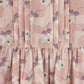 LILOU PINK FLORAL PLEAT COLLAR DRESS