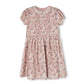LILOU PINK FLORAL PLEAT COLLAR DRESS