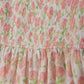 PAPILLON PINK/GREEN FLORAL SMOCKED DRESS