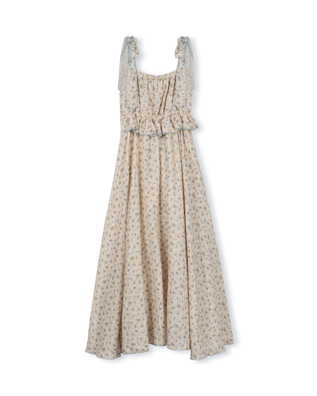 LILOU PALE PINK TINY FLORAL MAXI JUMPER